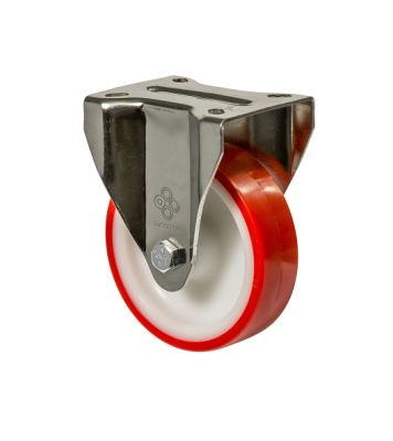 Колесо з неповоротною опорою з нержавіючої сталі та майданчиком