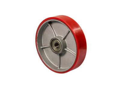Колесо для рокли чавун/поліуретан з кульковим підшипником (Серія 55)