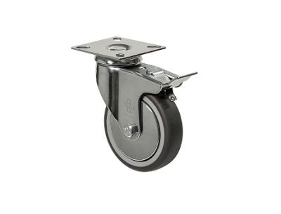 Колесо поворотне з майданчиком та гальмом