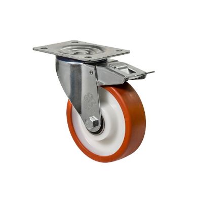 Колесо поворотне з майданчиком та гальмом "Norma"