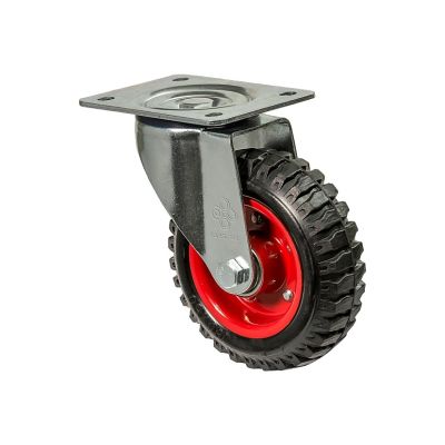 Колесо з поворотною опорою та кріпильним майданчиком