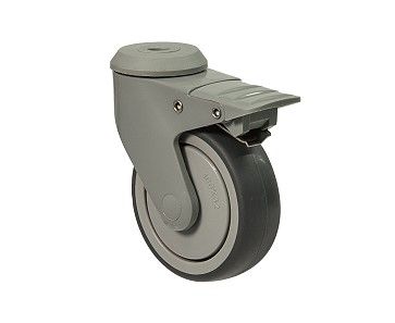Колесо поворотне з отвором та гальмом