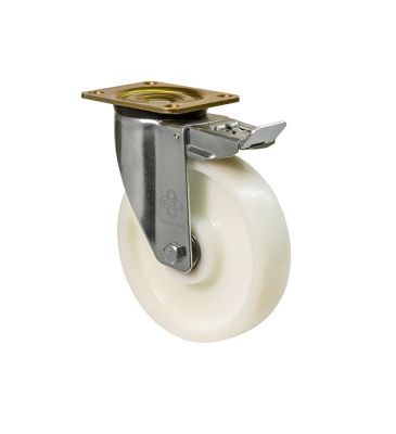 Колесо посилене поворотне з майданчиком та гальмом "MEDIUM"