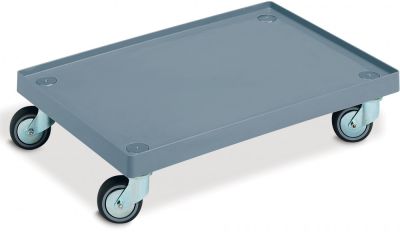 Транспортная тележка для контейнеров пластиковая сплошная
