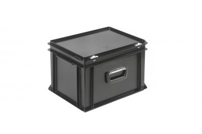 Пластиковий кейс антистатичний з однією ручкою 400х300х290 мм
