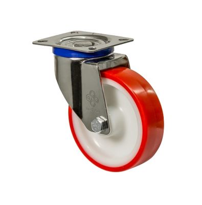Колесо поворотне з майданчиком із нержавіючої сталі