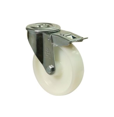 Колесо поворотне з отвором та гальмом