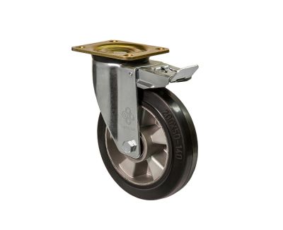 Колесо поворотне посилене з майданчиком та гальмом "Medium"