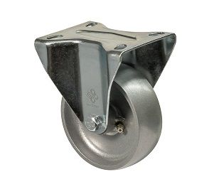 Колесо алюмінієве термостійке з неповоротною опорою та майданчиком