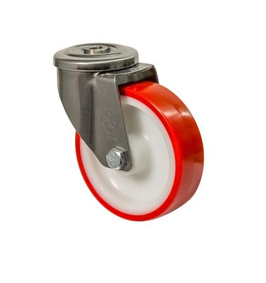 Колесо поворотне з отвором з нержавіючої сталі