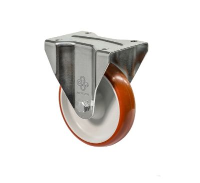 Колесо з неповоротною опорою та майданчиком