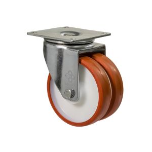 Колесо здвоєне посилене поворотне з майданчиком "Twin Medium"