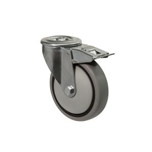 Колесо поворотне з отвором та гальмом